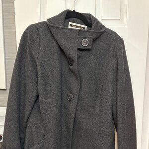 Medium - Vintage Grey Wool Coat